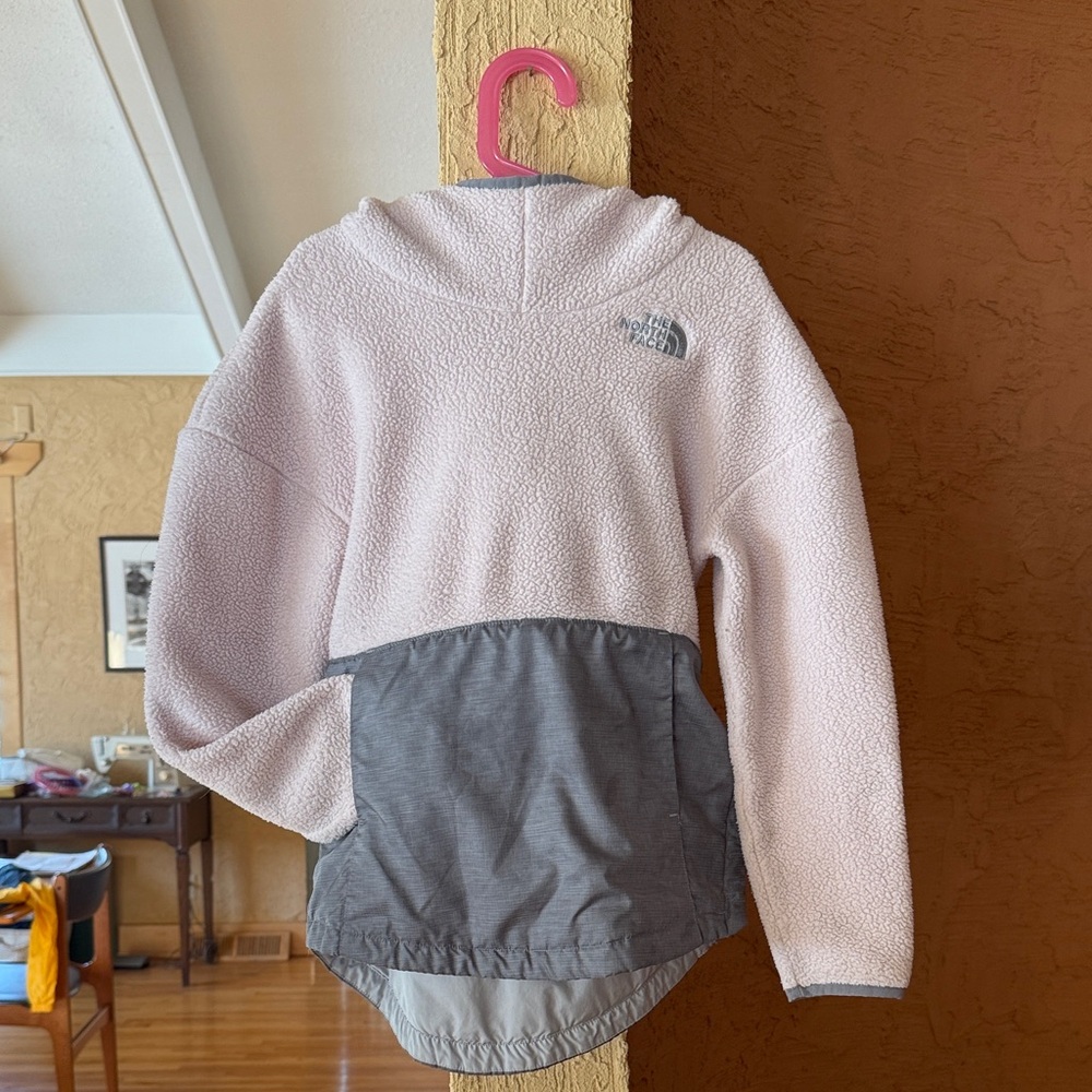 The North Face Light Pink and Gray Pullover